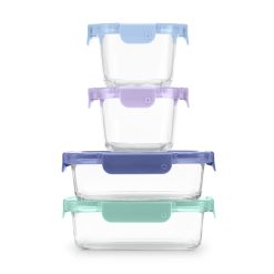 Color Lock? Glass 8pc Mixed Meal Prep Set